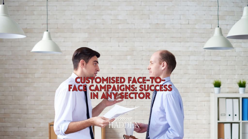 Person engaging in a customised face-to-face strategy for community impact