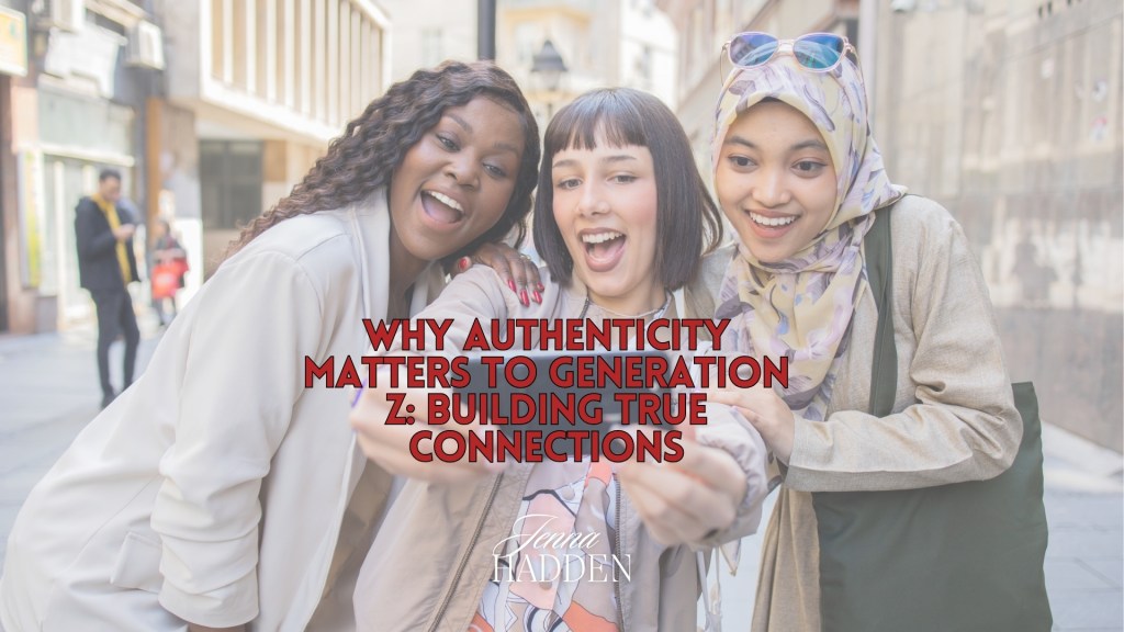 jenna hadden blog discussions - Illustration of Generation Z engaging in a face-to-face brand event, symbolising authentic connections, community, and experiential marketing.